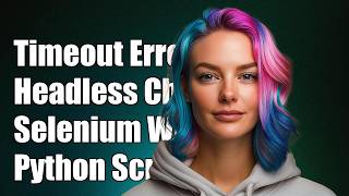 Timeout Error occurred When run a script on Headless chrome browser by using Selenium Webdriver ...