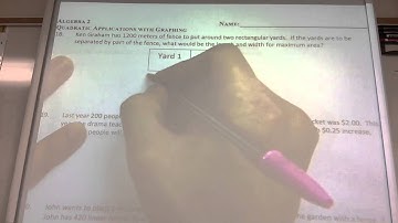 Quadratic Application - Area Optimization Day2