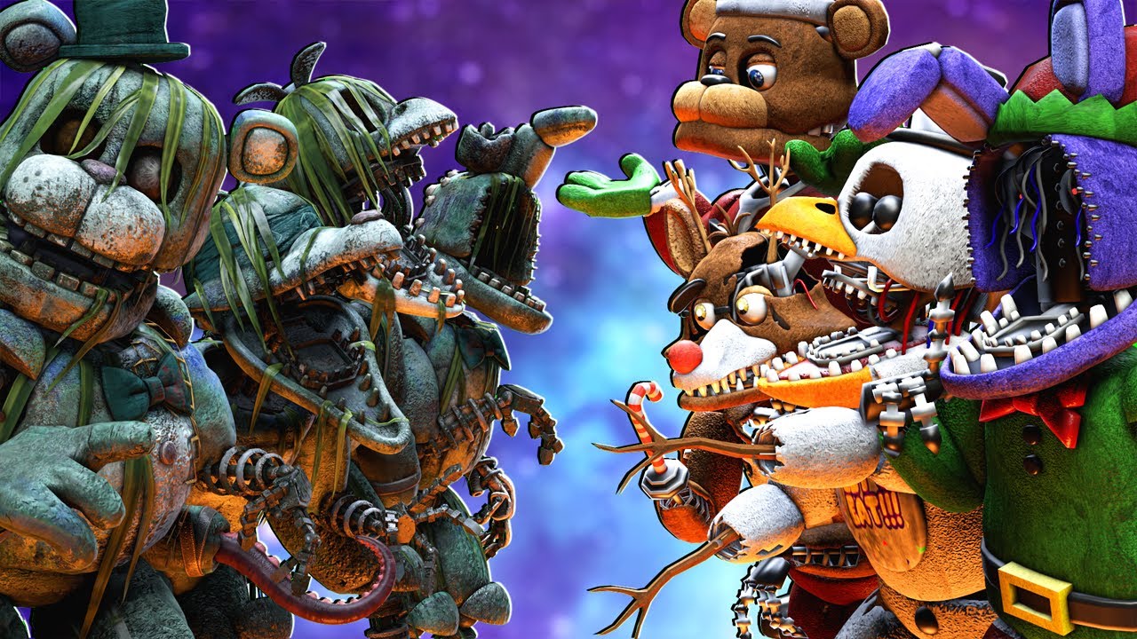 [SFM FNaF] Drowned vs Christmas Animatronics