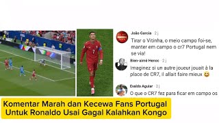 Angry and Disappointed Reactions from Portugal Fans Towards Ronaldo After Failing to Beat Congo