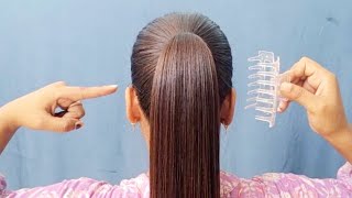 👑 Aesthetic Princess Claw Clip Hairstyles for Long Thick Hair ✨