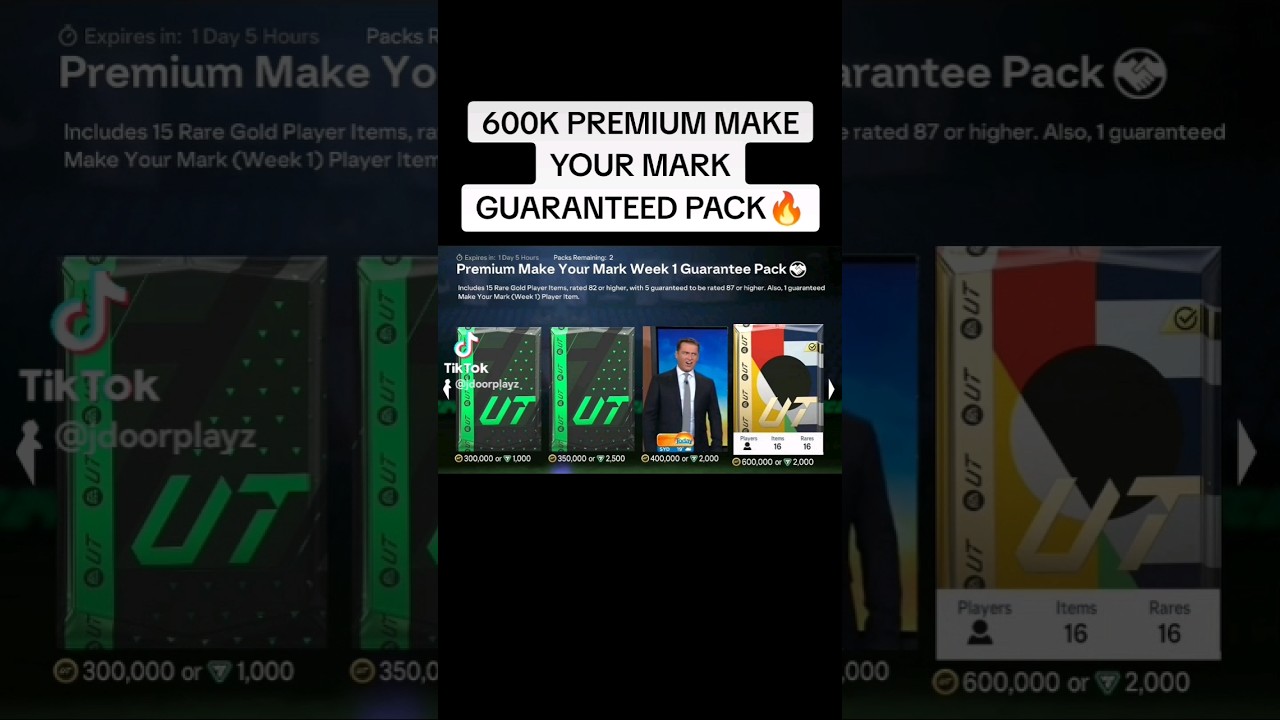 600K PREMIUM MAKE YOUR MARK GUARANTEED PACK🔥