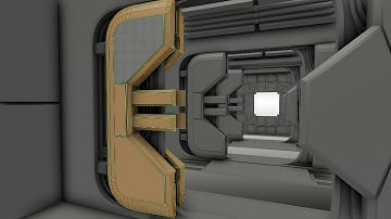Modular Sci-Fi Set Wip 71 Blender 2.75a  - Animated sci-fi door