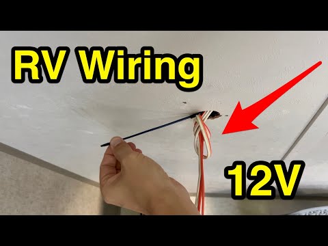 Part 3: How to run cables through RV ceiling & splice into 12V LED light circuit.