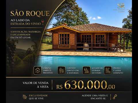 Vídeo do imóvel — Chácara em São Roque com 4 Dormitórios e 5000m²