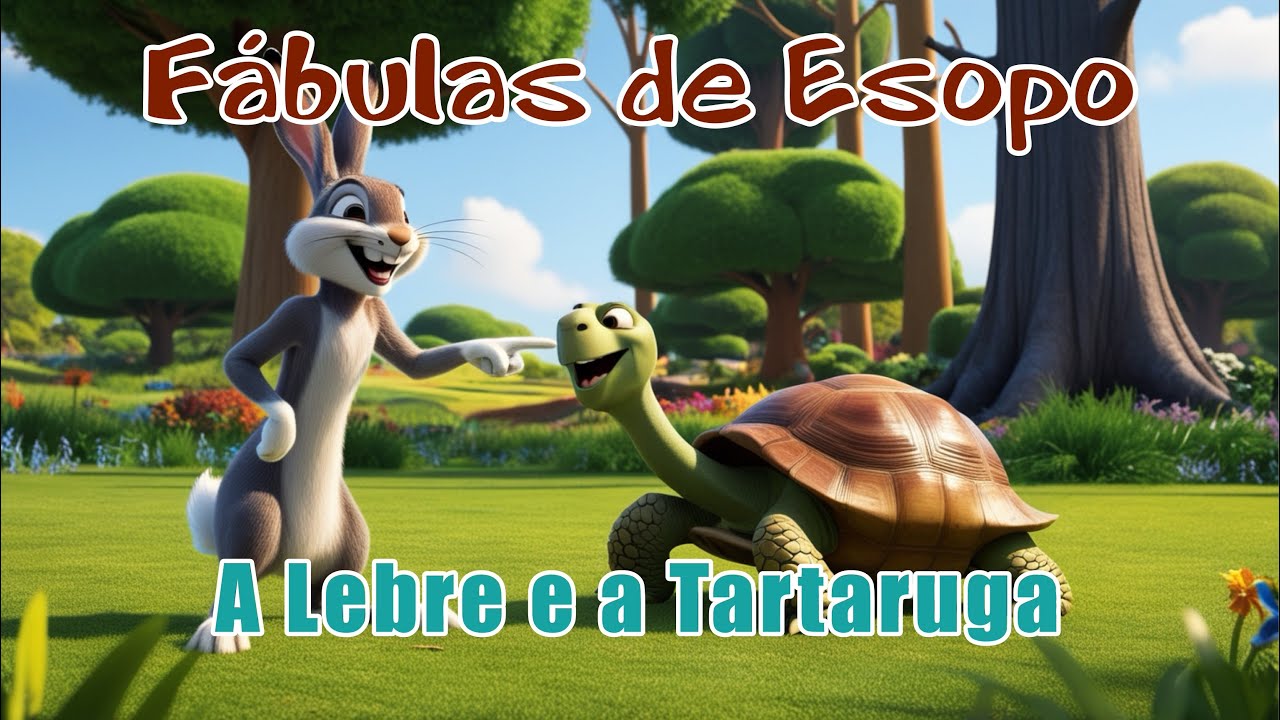 A LEBRE E A TARTARUGA - FÁBULA DE ESOPO - YouTube