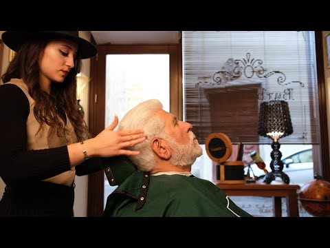 asmr-💈-lady-barber-&-il-tonsor-“the-grandfather-boss”-#asmr-#barbershop