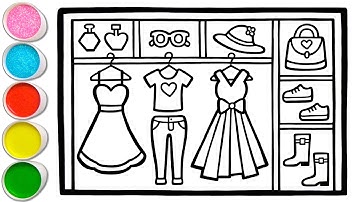 Wardrobe Drawing, Painting, Coloring for Kids & Toddlers | Let