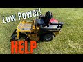 Why is my Mower bogging down!? Low power Easy FIX!! #Hustler #Mower