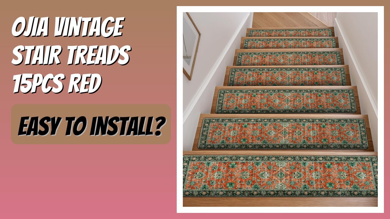 REVIEW (2026): OJIA Vintage Stair Treads 15PCS Red. Features