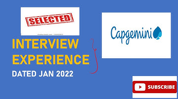 Cap Gemini interview experience JAN 2022 TR +HR questions #capgemini #interview #freshers