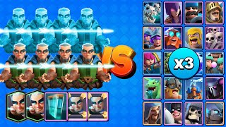 8 ARQUEROS MÁGICOS vs TODAS LAS CARTAS X3 | Clash Royale