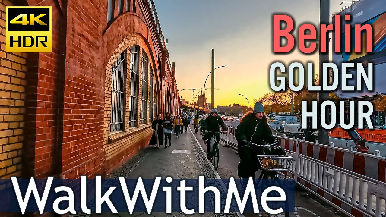 🌇 Berlin Golden Hour Walk | Warschauer Straße | 4K HDR