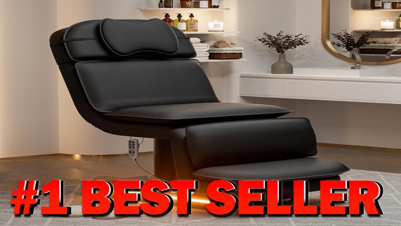 VARONXE Fully Electric Massage Table w 3 Motors Professional Angle and Height Adjustabl - B0FPM61VWG