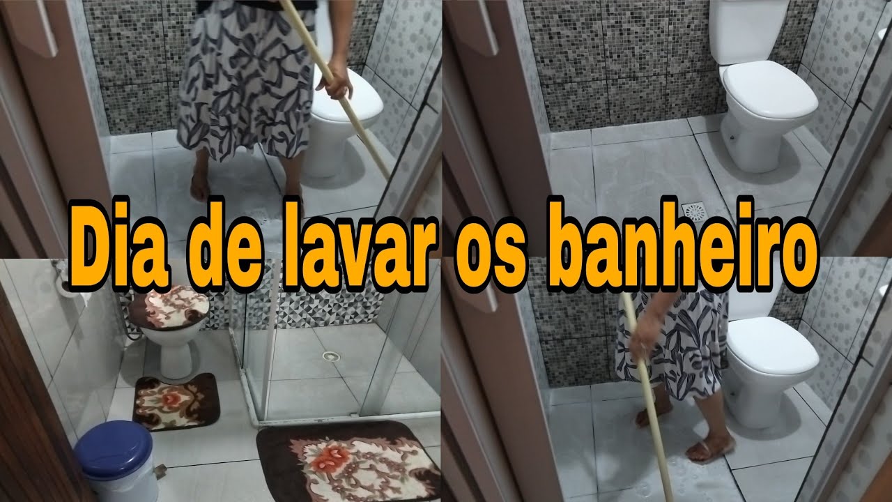 Rotina de dona de casa, dia de lavar os banheiros