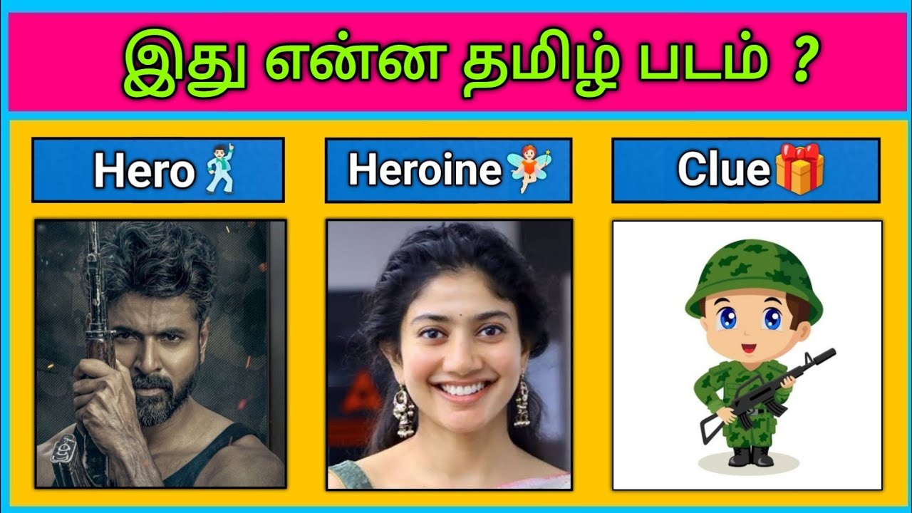 Guess the Movie Name😍 ? with Clue🧩 | Picture Clues Riddles | Brain games tamil | Today Topic Tamil