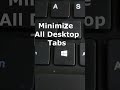 Shortcut Key To Minimize All Windows taps On Desktop