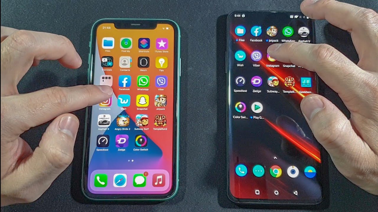 Update New Iphone 11 vs OnePlus 7T Pro Mclaren Edition Comparison Speed Test