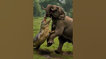The fate of a crocodile that bit an elephant