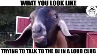 What you look like trying to talk to the DJ in a loud club!! #angrydjlife