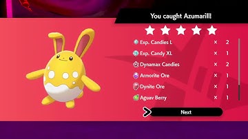 Pokemon Sword & Shield shiny raid Azurill