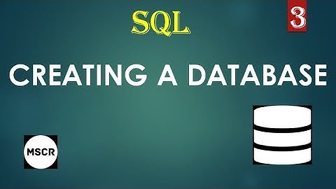 #SQL 3 || Creating a Database ( QUERY + GUI )