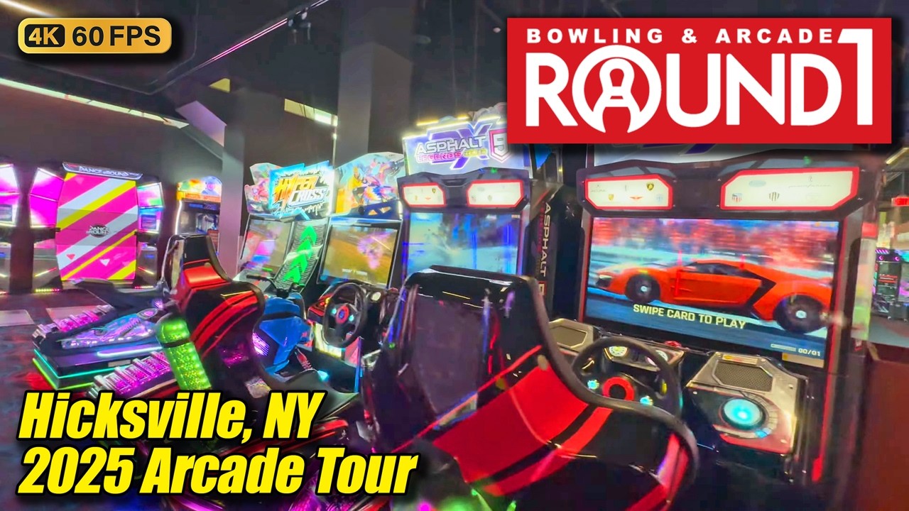 2 FLOORS! Round1 Bowling & Amusement, June 2025 arcade tour (Hicksville NY), new 4K full walkthrough