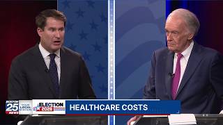 Ed Markey-Seth Moulton Senate debate on Boston 25: What will you do to lower healthcare costs?