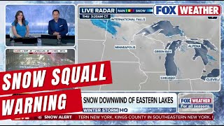Snow Squalls Expected Across Northeast With Continued Lake Effect Snow