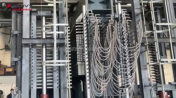 Automatic hot press for plywood work / Горячий пресс с автоматической загрузкой