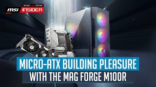 MSI (Micro Star) MAG-FORGE-100M-LITE Open Box MSI MAG series FORGE 100M  LITE Mid-Tower PC gaming case tempered glass - BLACK