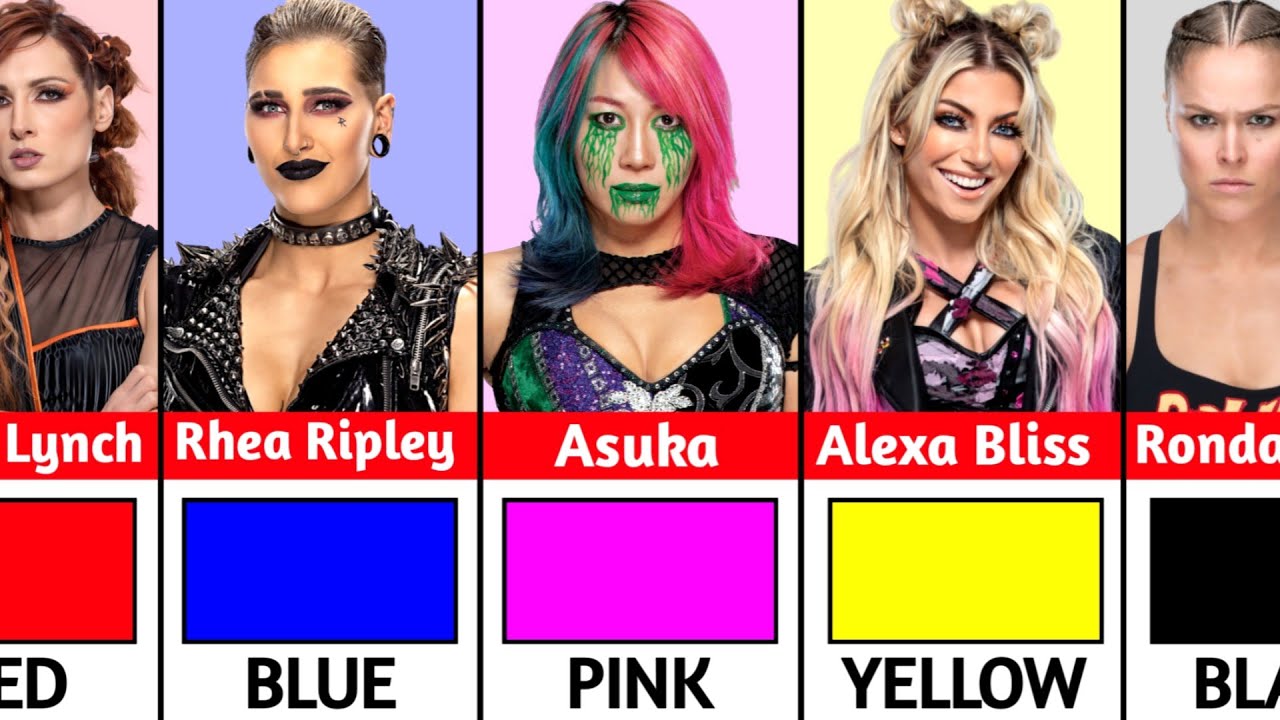WWE Female Wrestlers And Their Favorite Colors - YouTube