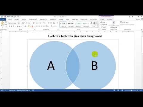Cách vẽ 2 hình tròn giao nhau trong Word