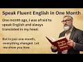 How I Spoke Fluent English In One Month Graded Reader Speak English Fluently