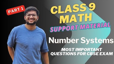 Class 9 Maths Chapter 1 | Number Systems Support Material Solutions | PART 1 #class9 #numbersystem 