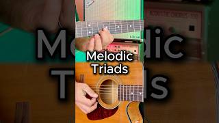 Melodic Triads: A/E → C♯m/E → Bm/D → G♯dim/D - Guitar Chord Progression and Melody #Shorts