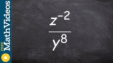 Rewriting a negative exponent by putting it in the denominator
