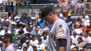 SF@SD: Cain gives up one run over six solid innings