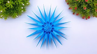 WOW Easy 3D Christmas Snowflake Paper Craft Tutorial | SUPER EASY Paper Christmas Snowflake Making