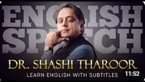 ENGLISH SPEECH | SHASHI THAROOR: Opportunity or Chaos? (English Subtitles) #EnglishSpeech #public