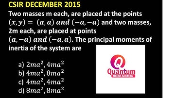 21. Moment of Inertia tensor I CSIR I GATE I Classical Mechanics I Dr. Nagaraju Pendam