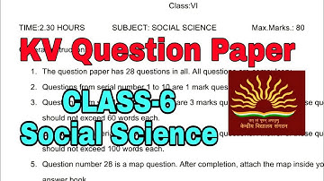 KV Question Papers / Class-6 SOCIAL SCIENCE / previous year Annual Exam For KV Students