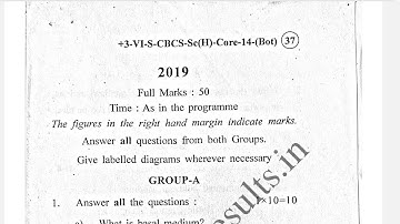 +3 6th Semester Botany Honours questions  paper || Botany honours core-14 questions papers  odisha