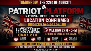 LOCATION ANNOUNCED: Patriot Platform National Recruitment Day – Tomorrow 2PM at Burton Dassett Hills