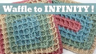 Waffle Stitch in the Round SIMPLIFIED  Square AND Rectangle
