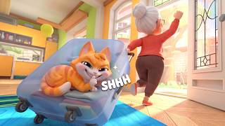 😼 ¡ME ESCONDÍ EN LA MALETA DE LA ABUELITA PARA VIAJAR!