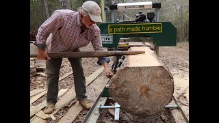 More milling.  Cutting dimensional lumber for off grid cabin root cellar.