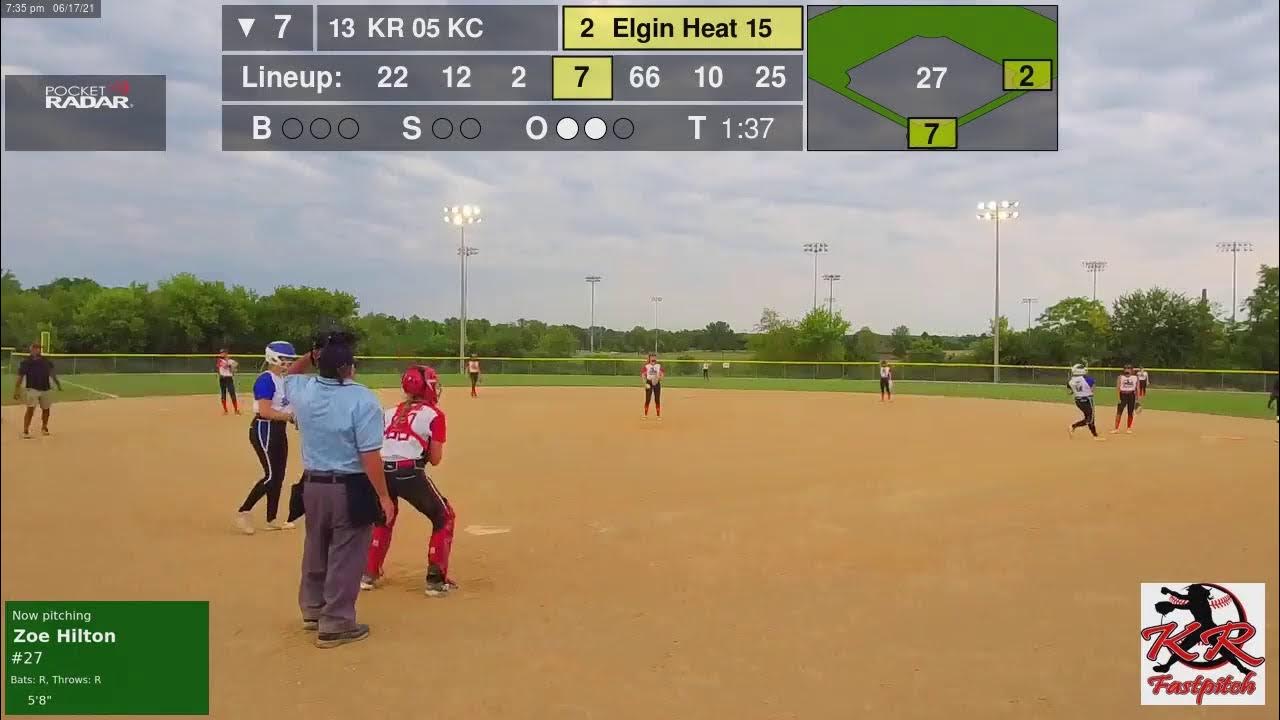 KR Fastpitch 05 KC vs Elgin Heat 15U MJ (2021.06.17) YouTube