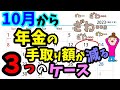 令和5年(2023年)10月から年金の手取り額が変わるケース!!年金の手取り額が変わる人、変わらない人