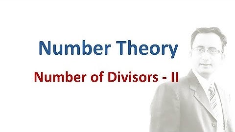 Number Theory - Number of Divisors   II